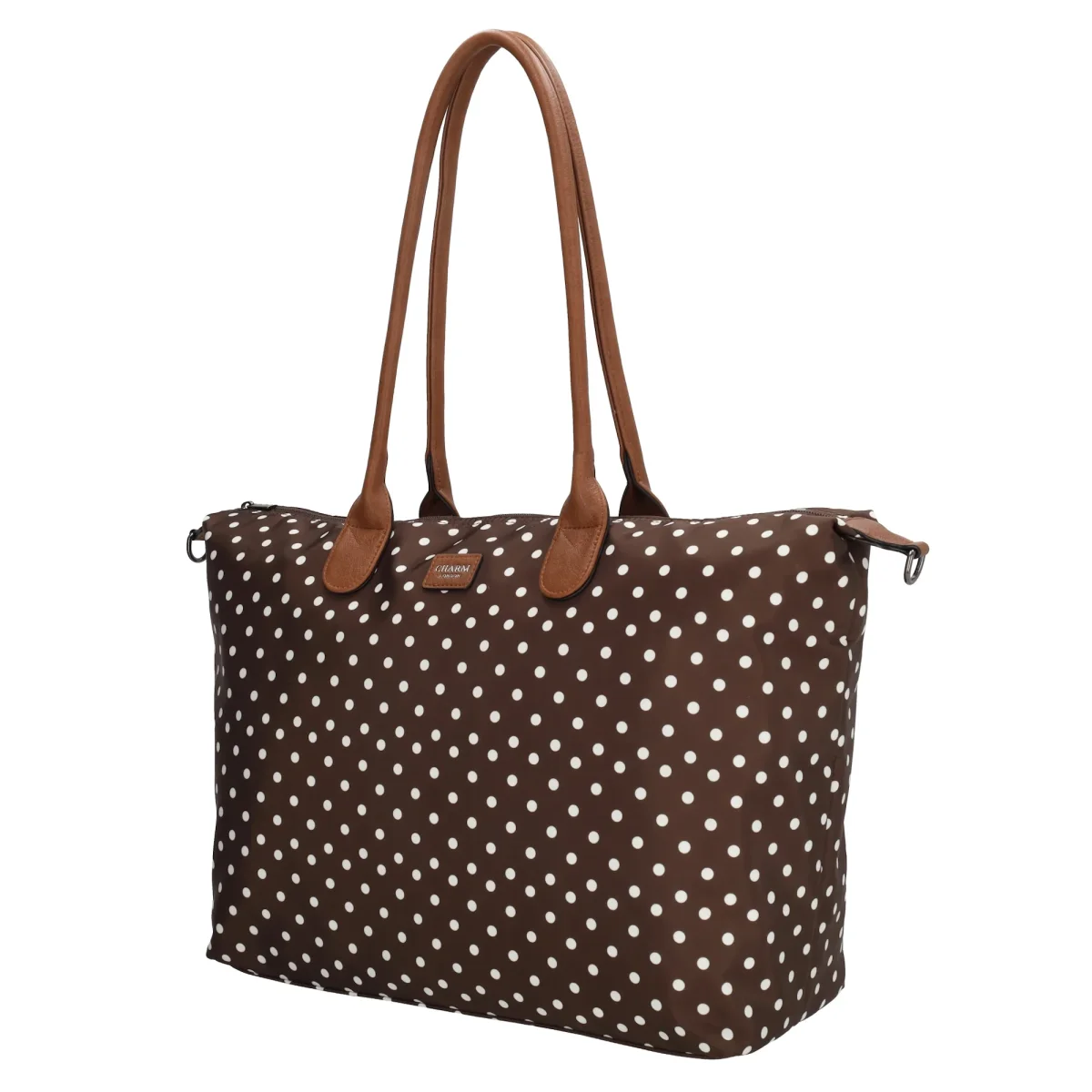 Buckingham Laptoptas 15.6” stippen wit-donkerbruin - Afbeelding 7