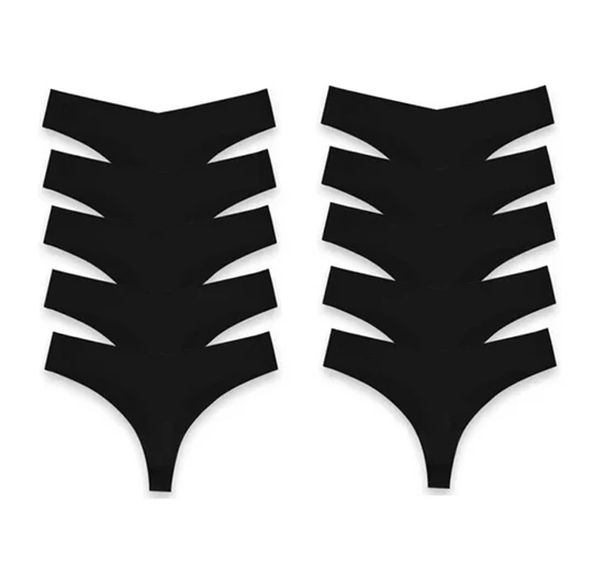 Multipack 10x strings zwart - Afbeelding 2