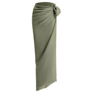 Pareo linen mix 190X120CM olive green