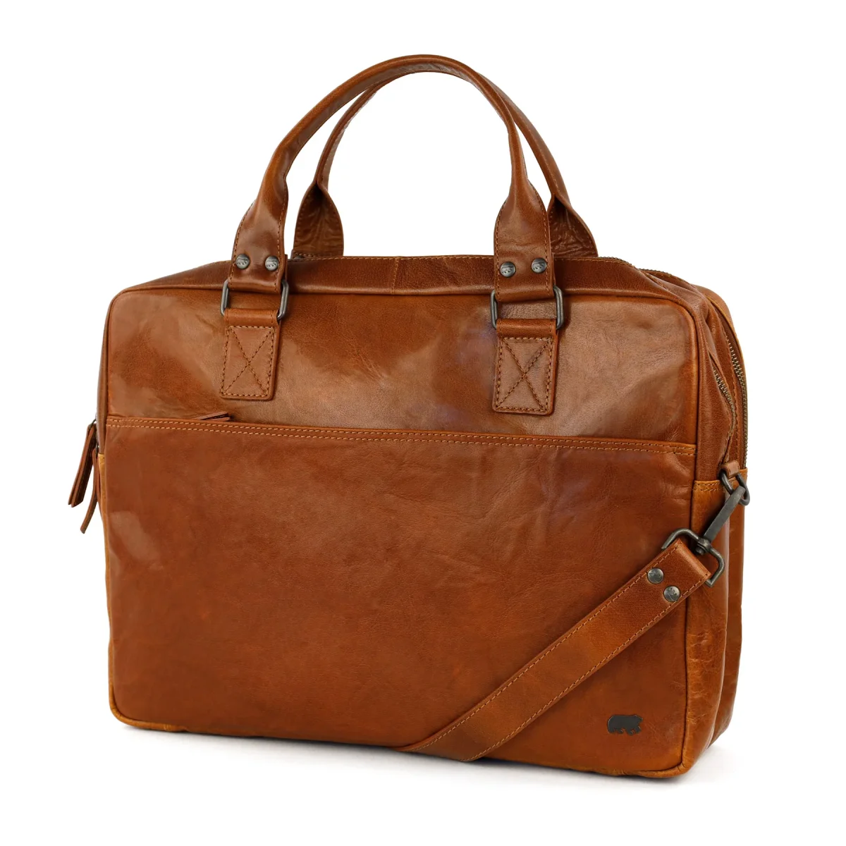 Laptoptas 15.6” 'Leandro' Andorra cognac - Afbeelding 4