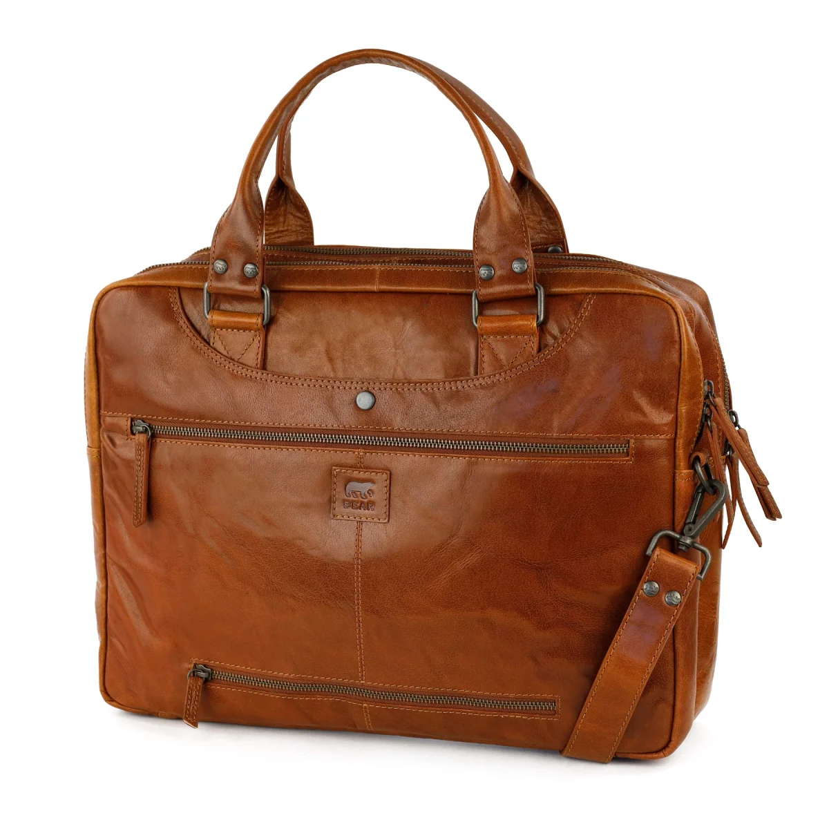 Laptoptas 15.6” 'Leandro' Andorra cognac - Afbeelding 3