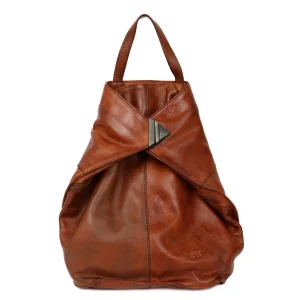Vouwrugzakje 'Lisa' cognac