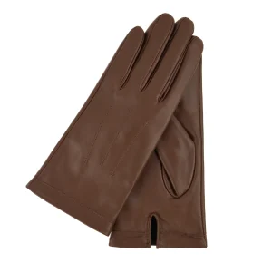 Leren dames handschoenen 'Claudia' cognac
