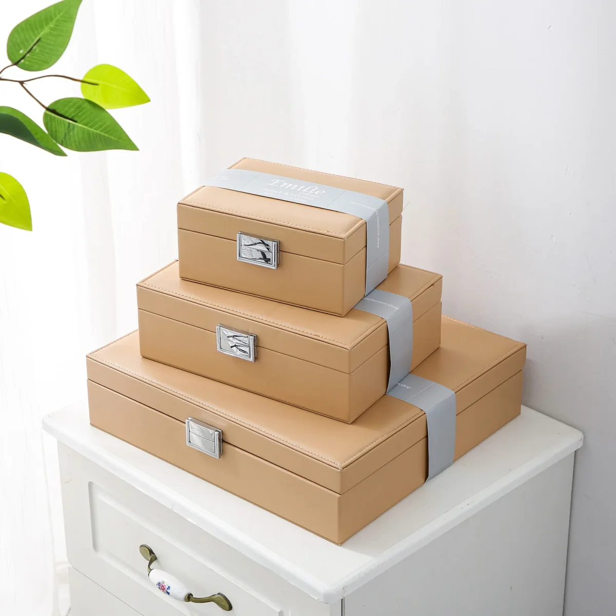 Opbergdoos beige large - Afbeelding 7