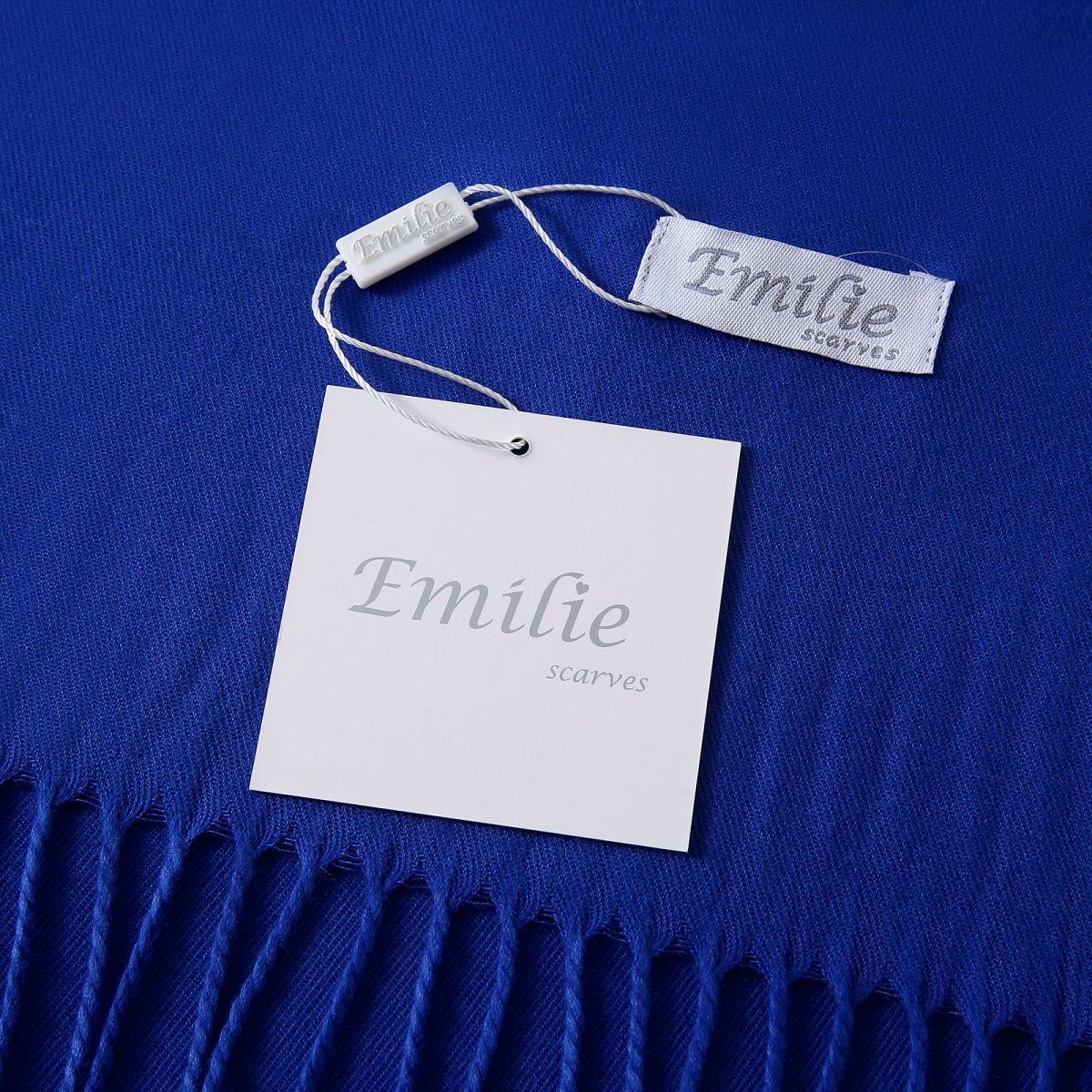 Pashmina sjaal kobaltblauw - Afbeelding 4