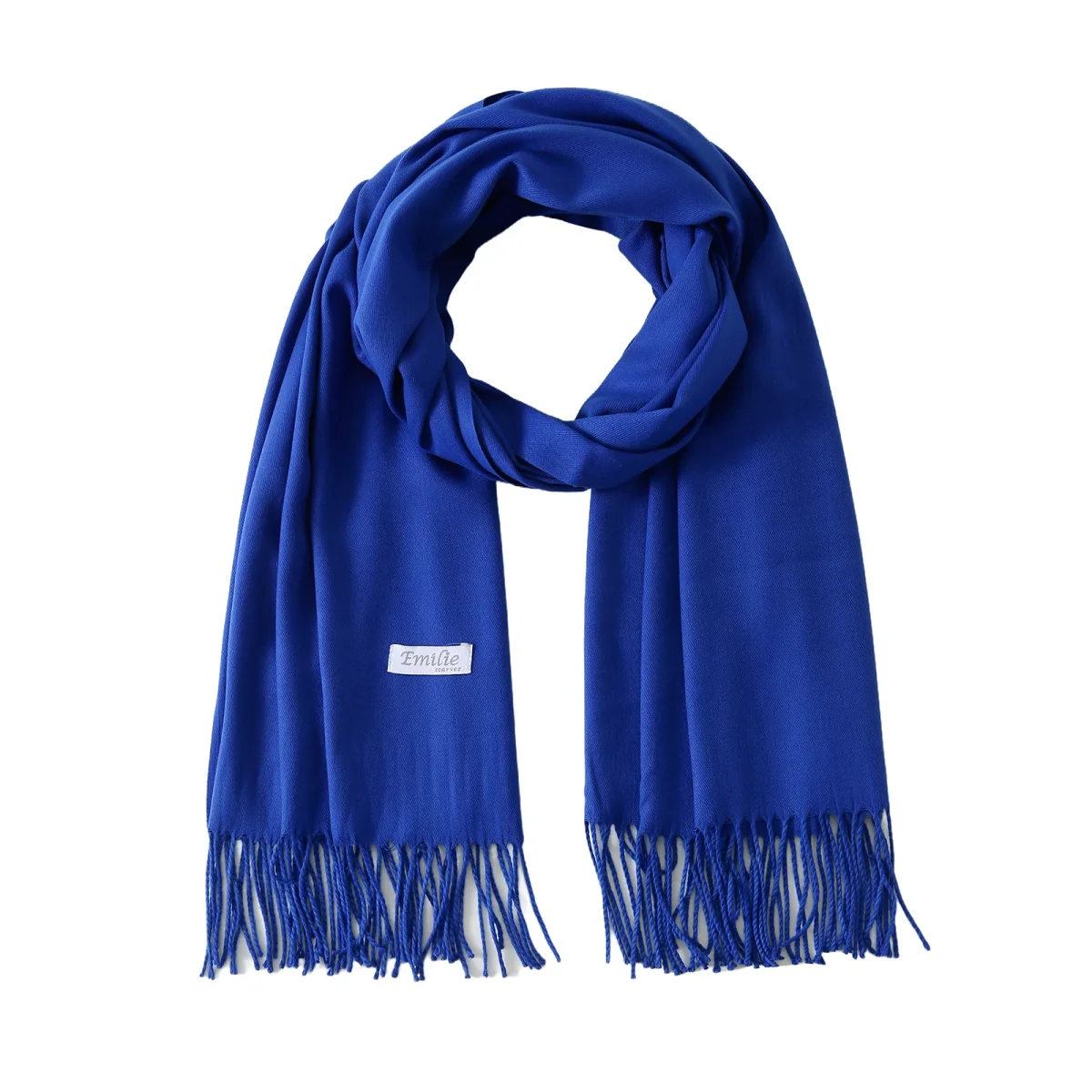 Pashmina sjaal kobaltblauw - Afbeelding 3