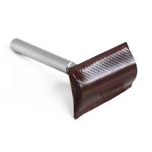 Vegan safety razor cover bruin