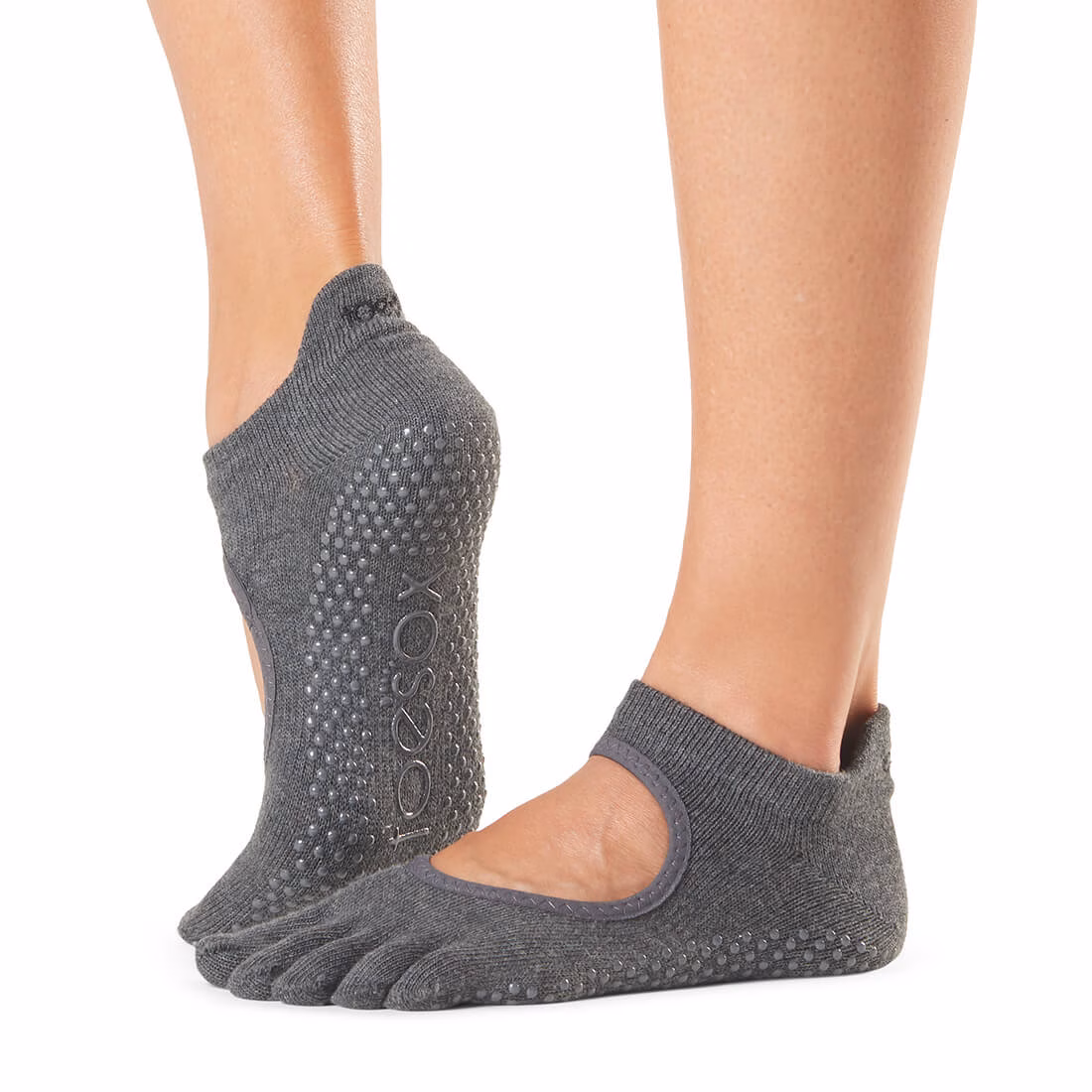 Charcoal Grey Ballerina | Antislip Teensok | ToeSox