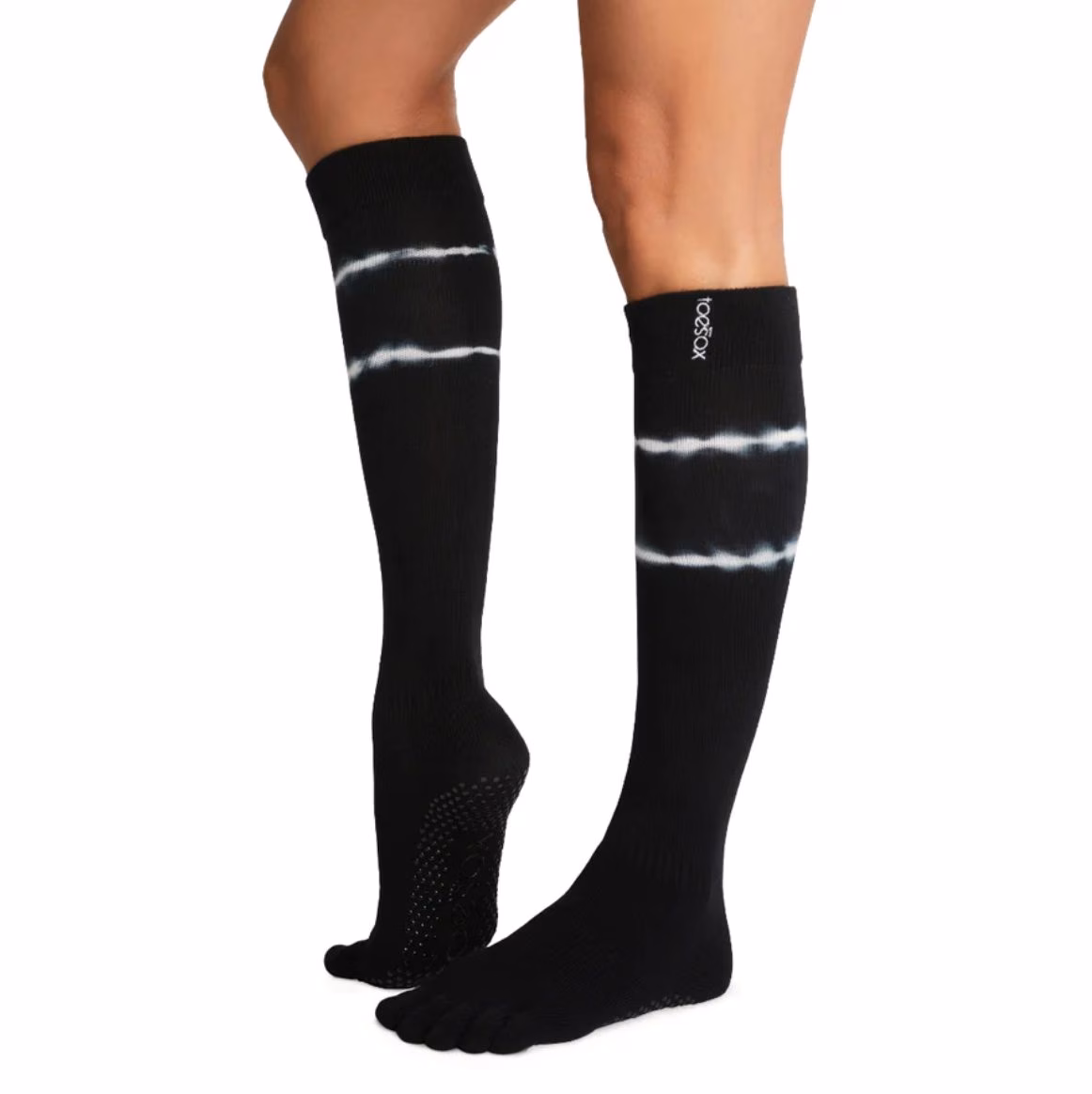 Pilates Kniesokken | Black Tie Dye | ToeSox