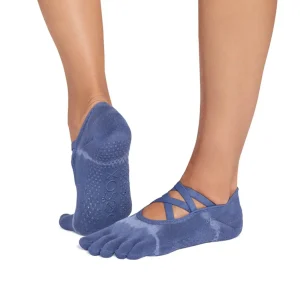 Blauwe Tie Dye Gripsokken Elle Ultra Fine Knit – ToeSox