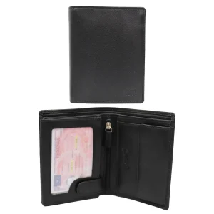 Grote hoge portemonnee/billfold 'Klaas' zwart