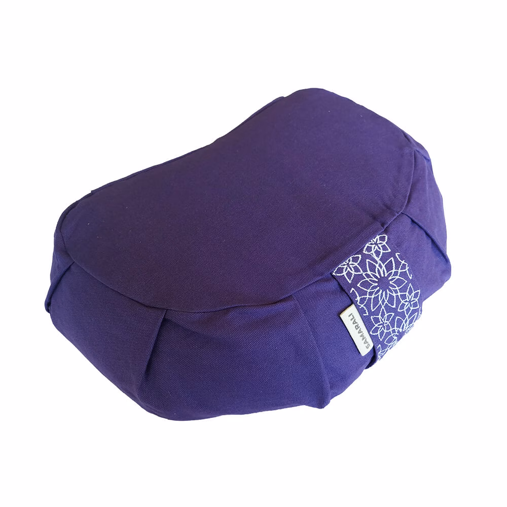 Halve Maan Meditatie kussen Samarali – Marine Blauw - Afbeelding 4