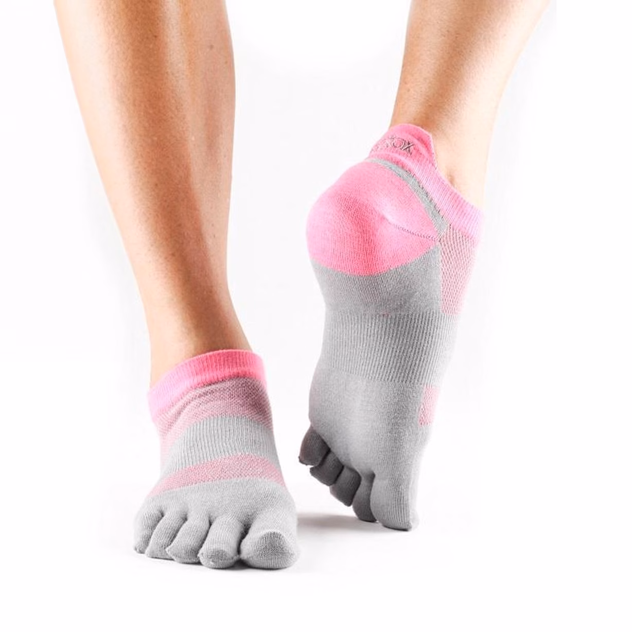 Lolo Flush | Anti Slip Sokken Yoga | Roze/Grijs | ToeSox - Afbeelding 3