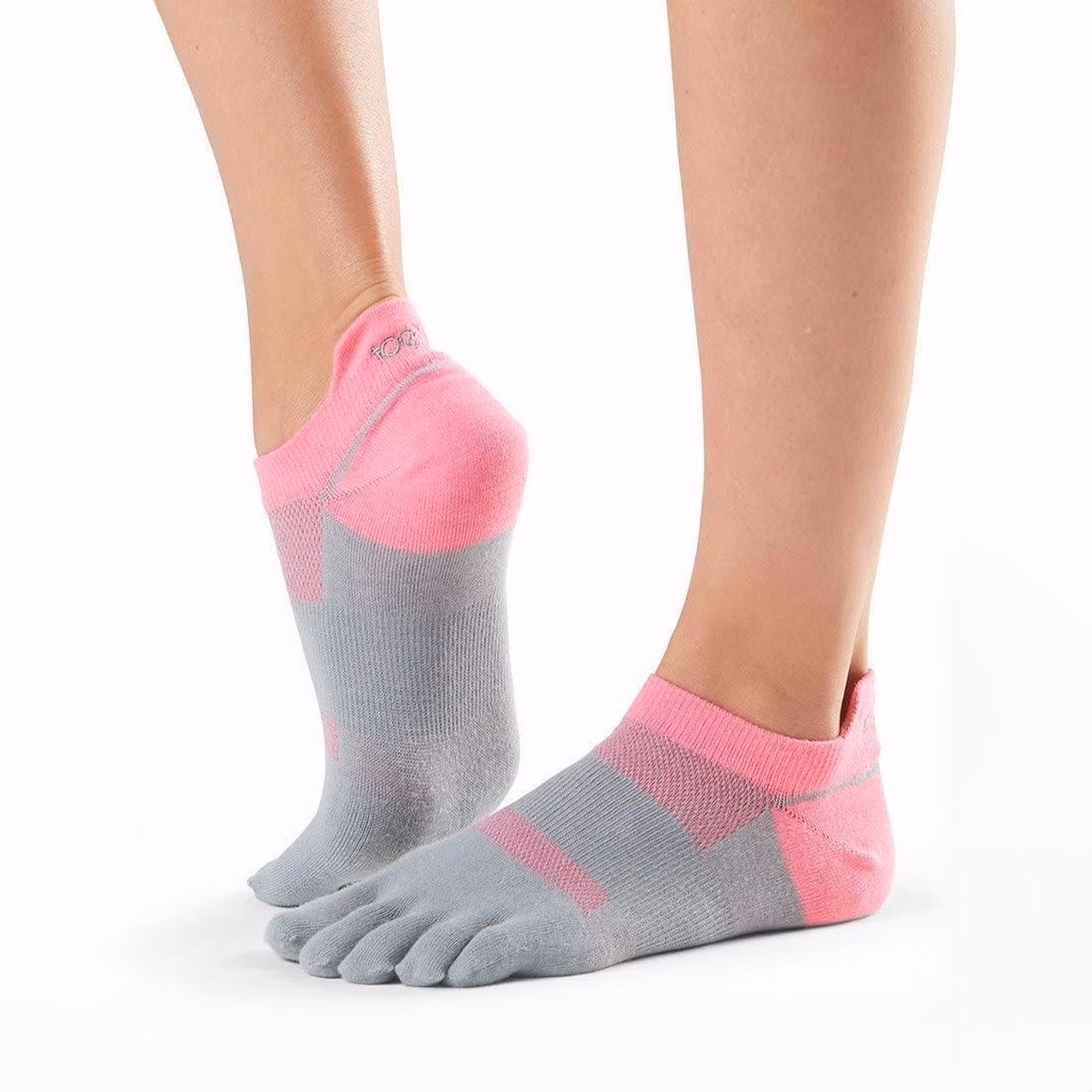 Lolo Flush | Anti Slip Sokken Yoga | Roze/Grijs | ToeSox - Afbeelding 2